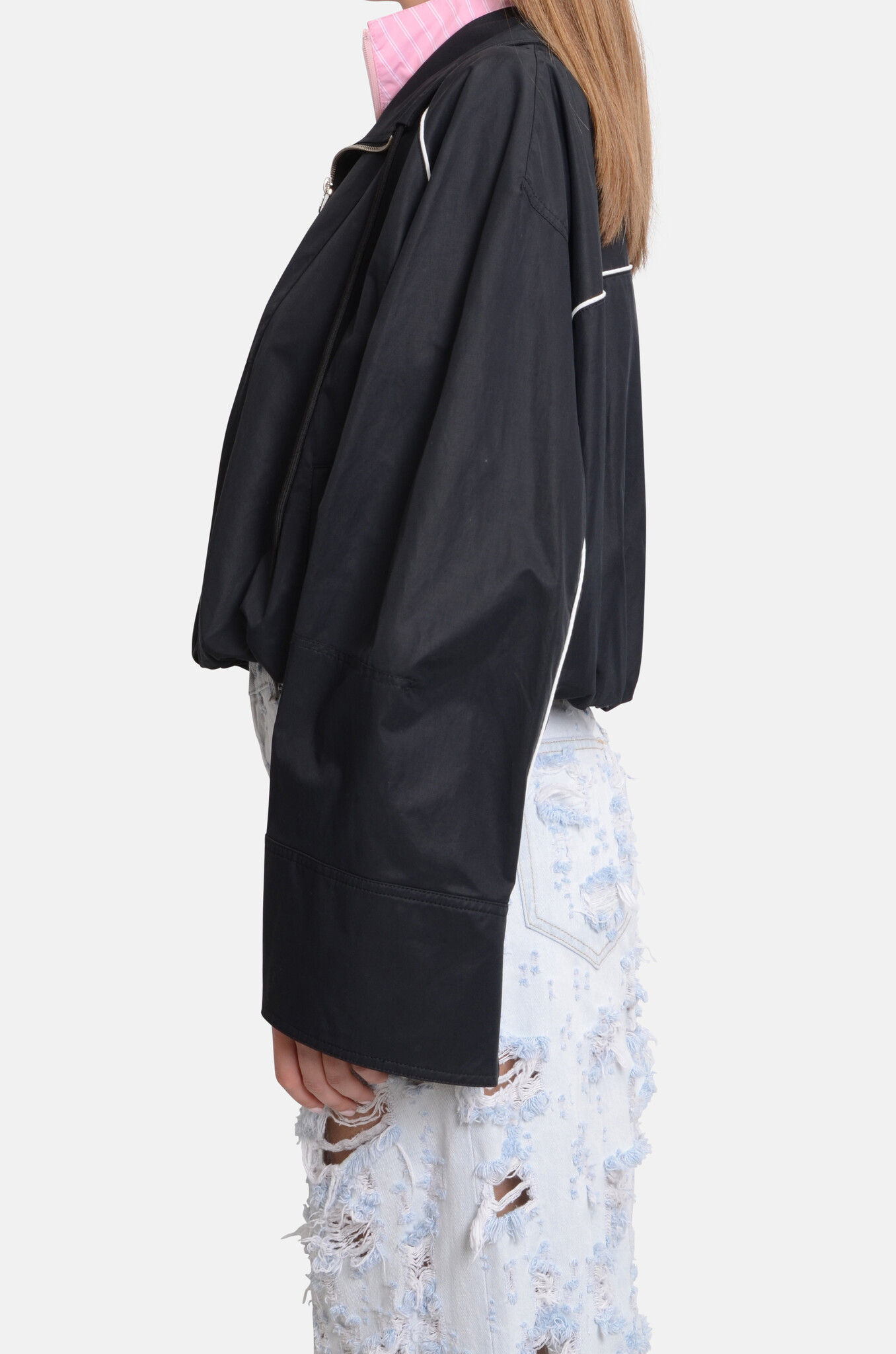 Virgil Jacket Dark Blue & Light Pink Stripes-3