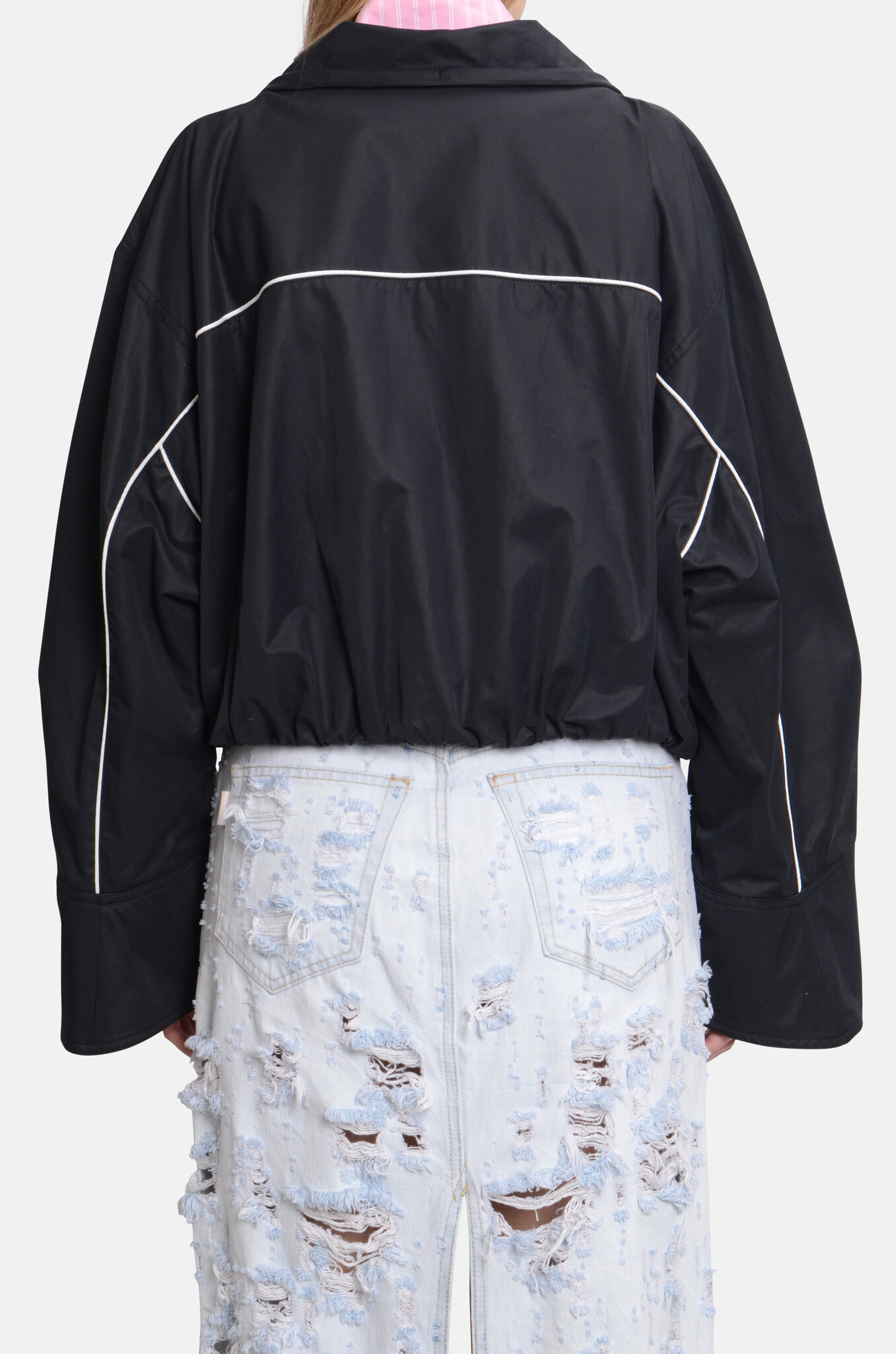 Virgil Jacket Dark Blue & Light Pink Stripes-4