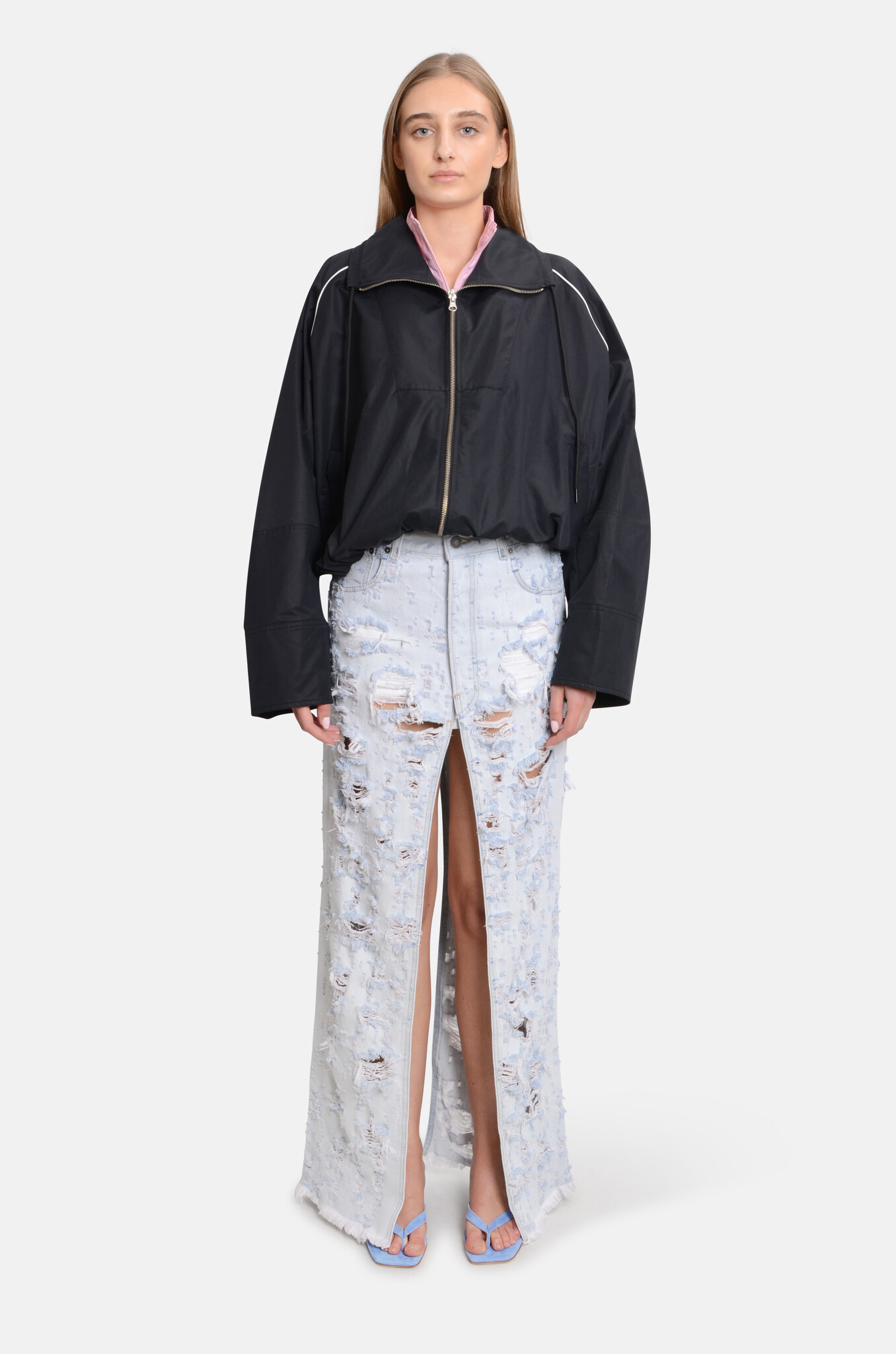 Virgil Jacket Dark Blue & Light Pink Stripes-6