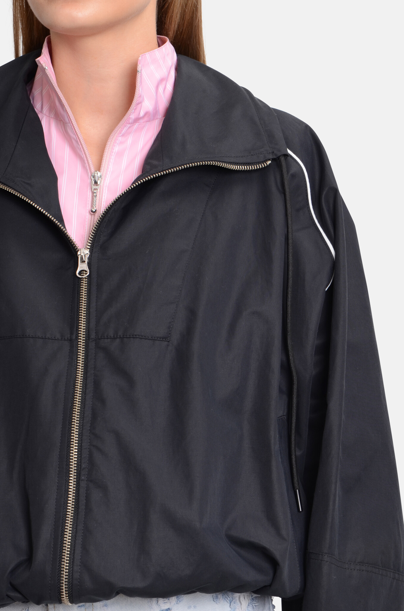 Virgil Jacket Dark Blue & Light Pink Stripes-5