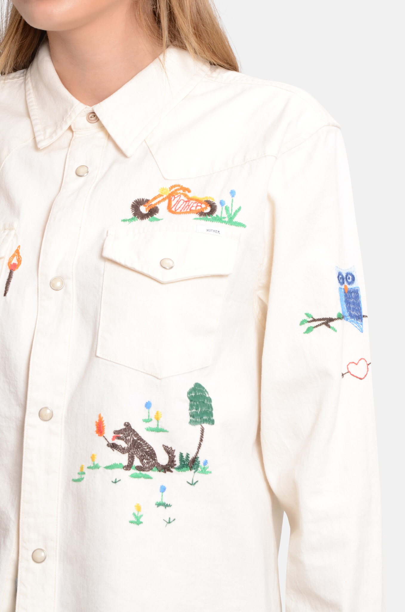 The Super Exs Crop Fray Shirt in Fired Up-5