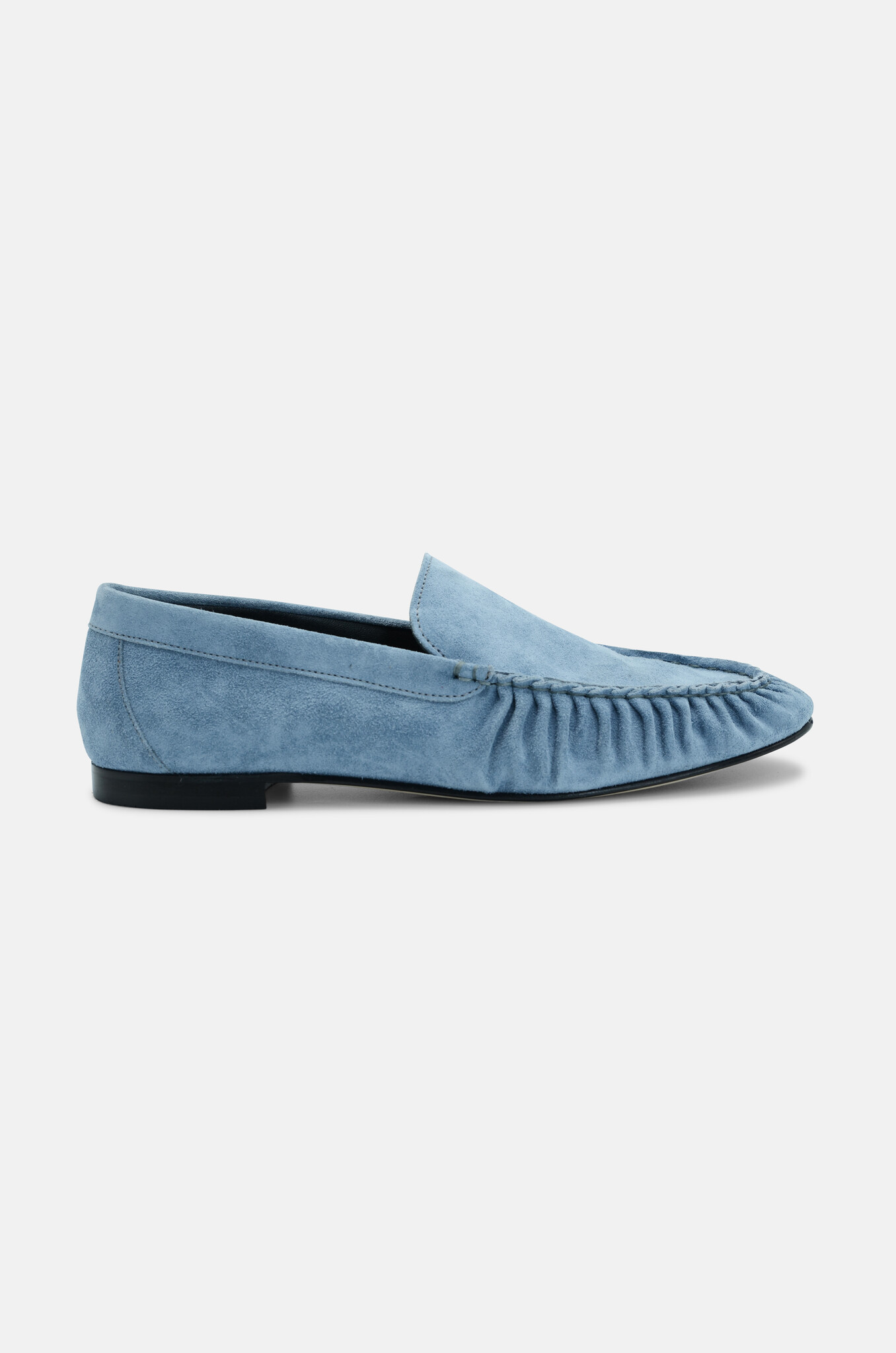 Elena Suede Loafer in Denim Blue-1