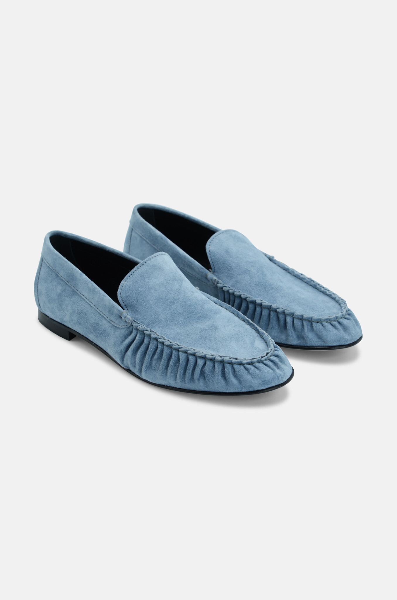 Elena Suede Loafer in Denim Blue-2