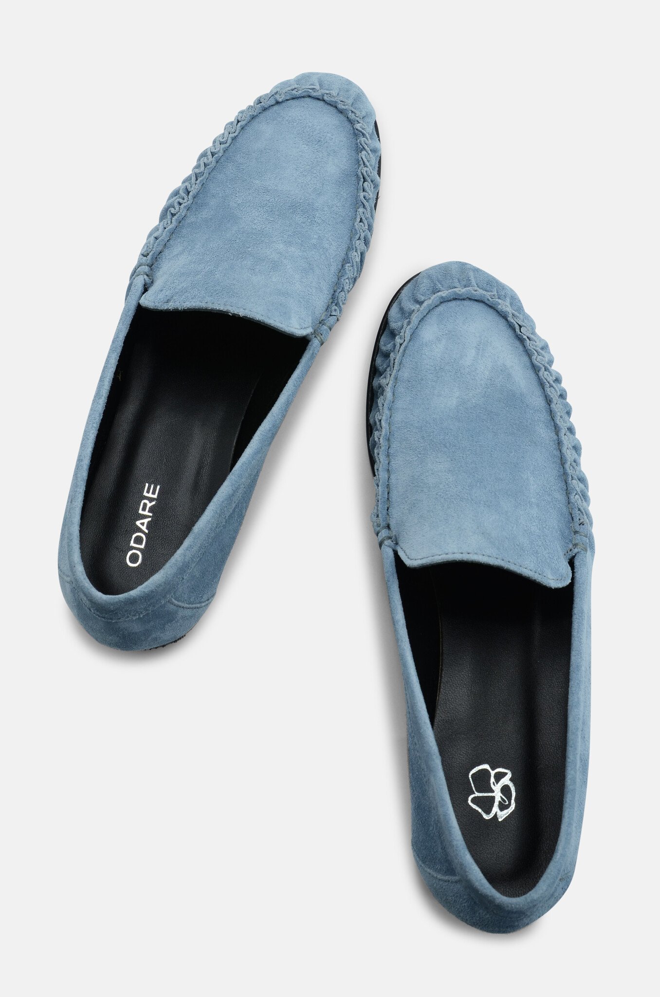 Elena Suede Loafer in Denim Blue-4