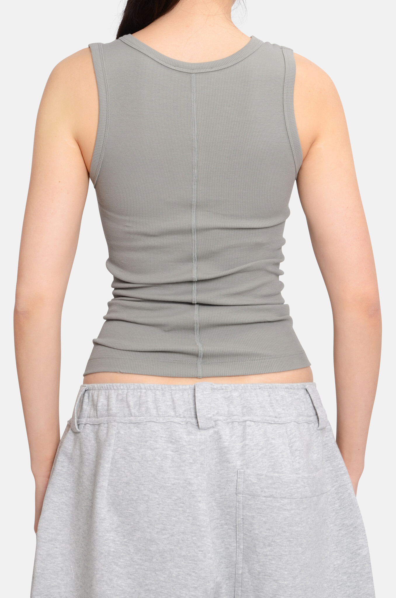 Ribbed Tank Top in Clay-4