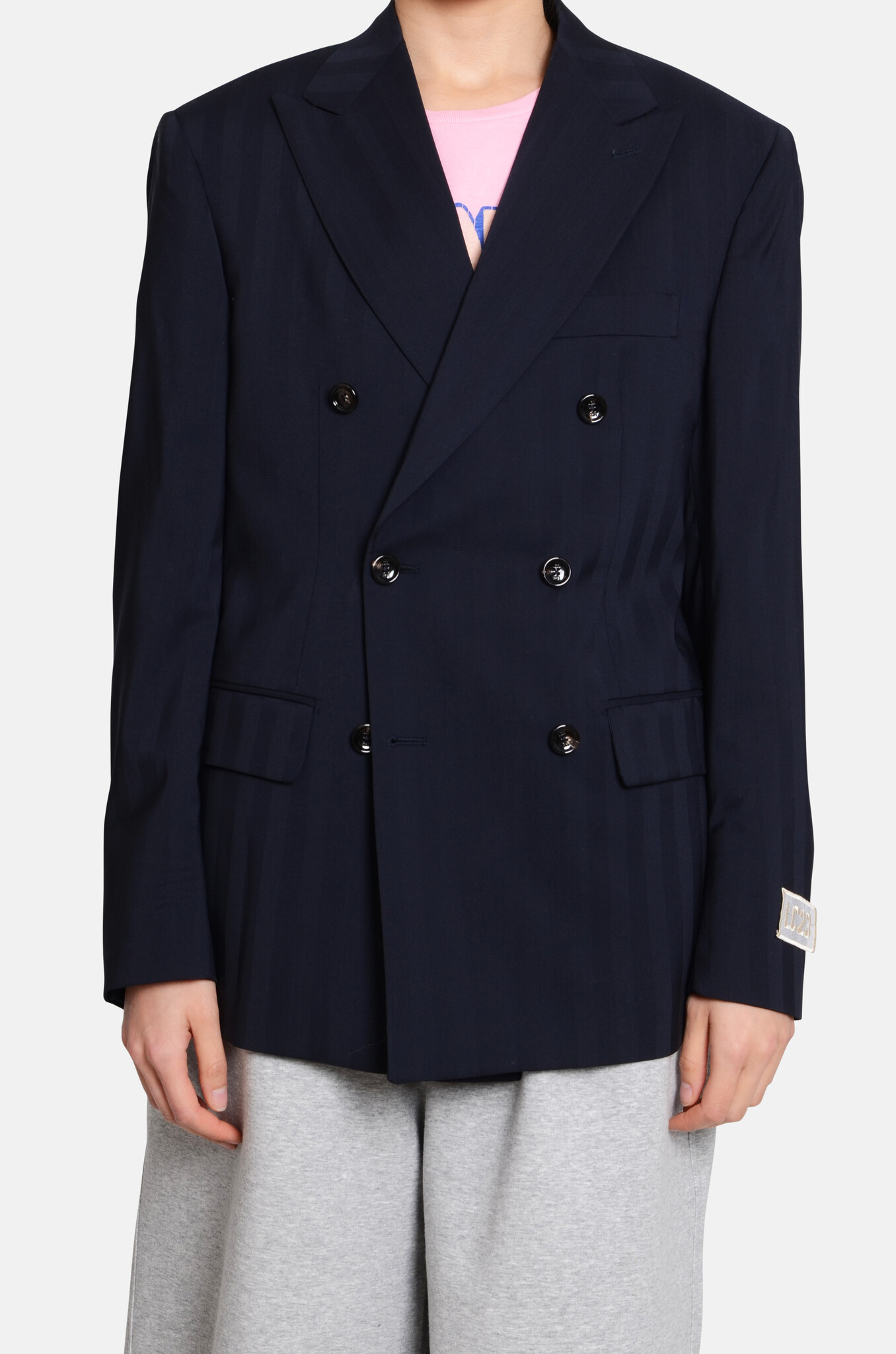 Gessato Navy Blazer-1