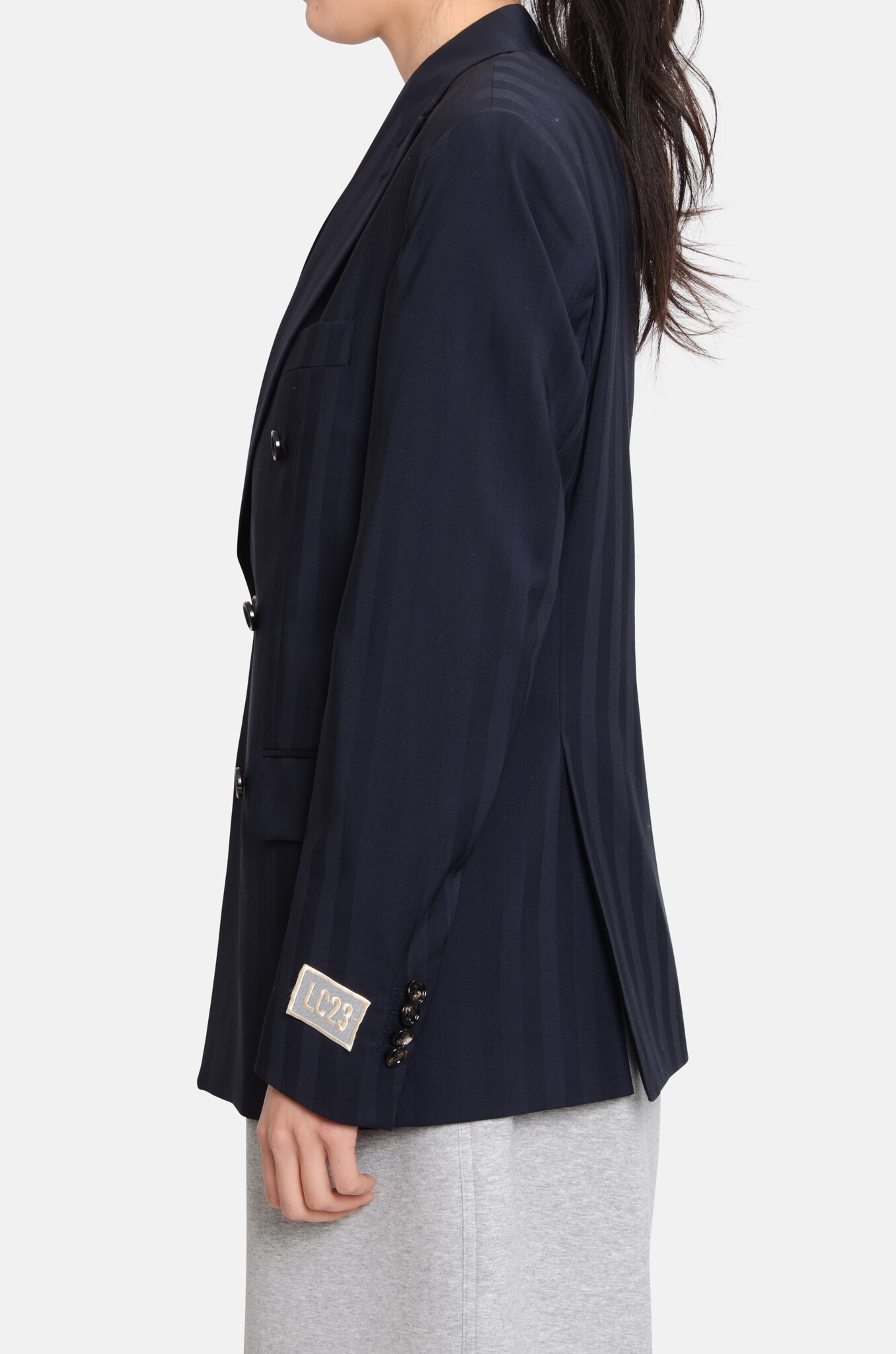Gessato Navy Blazer-3