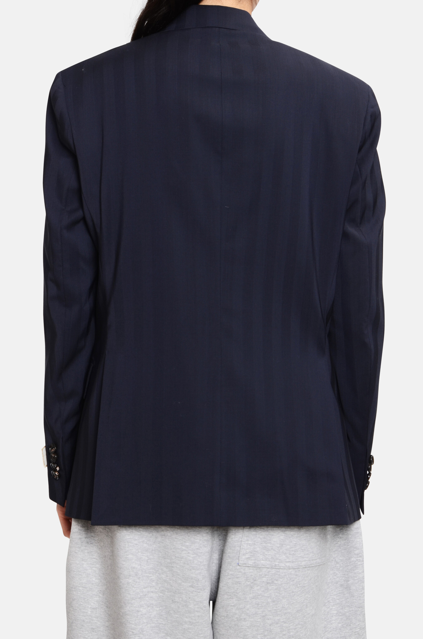 Gessato Navy Blazer-4