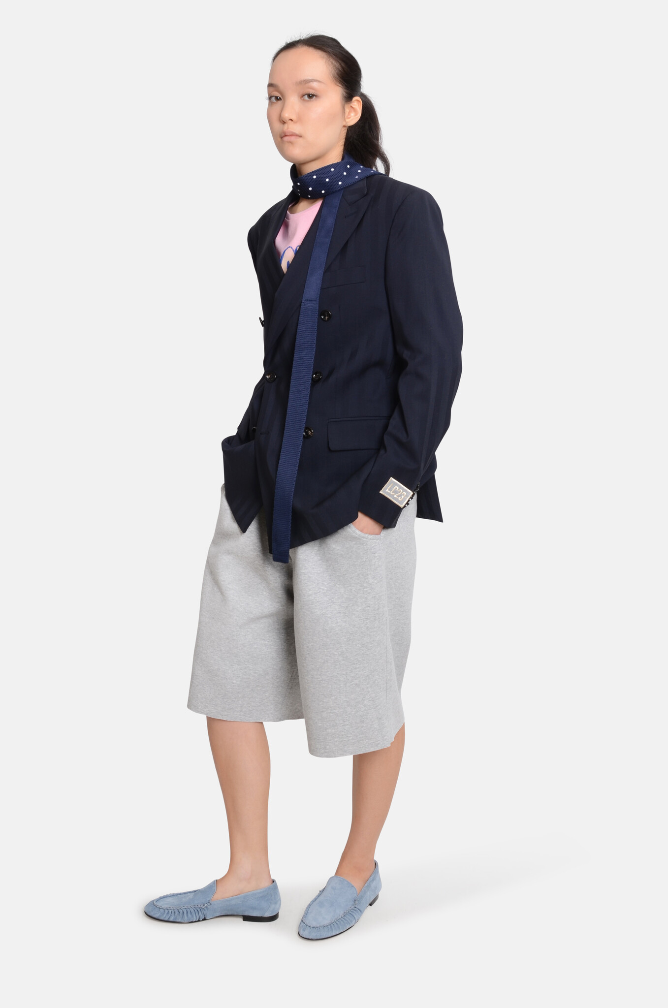Gessato Navy Blazer-6