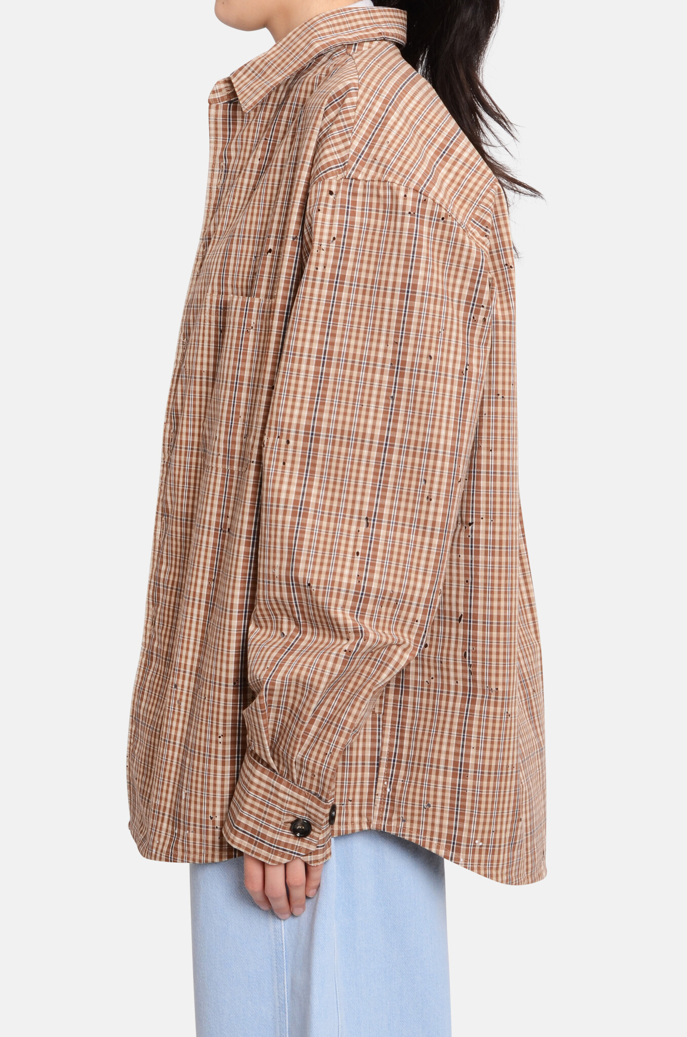 Check Brown Overshirt-3