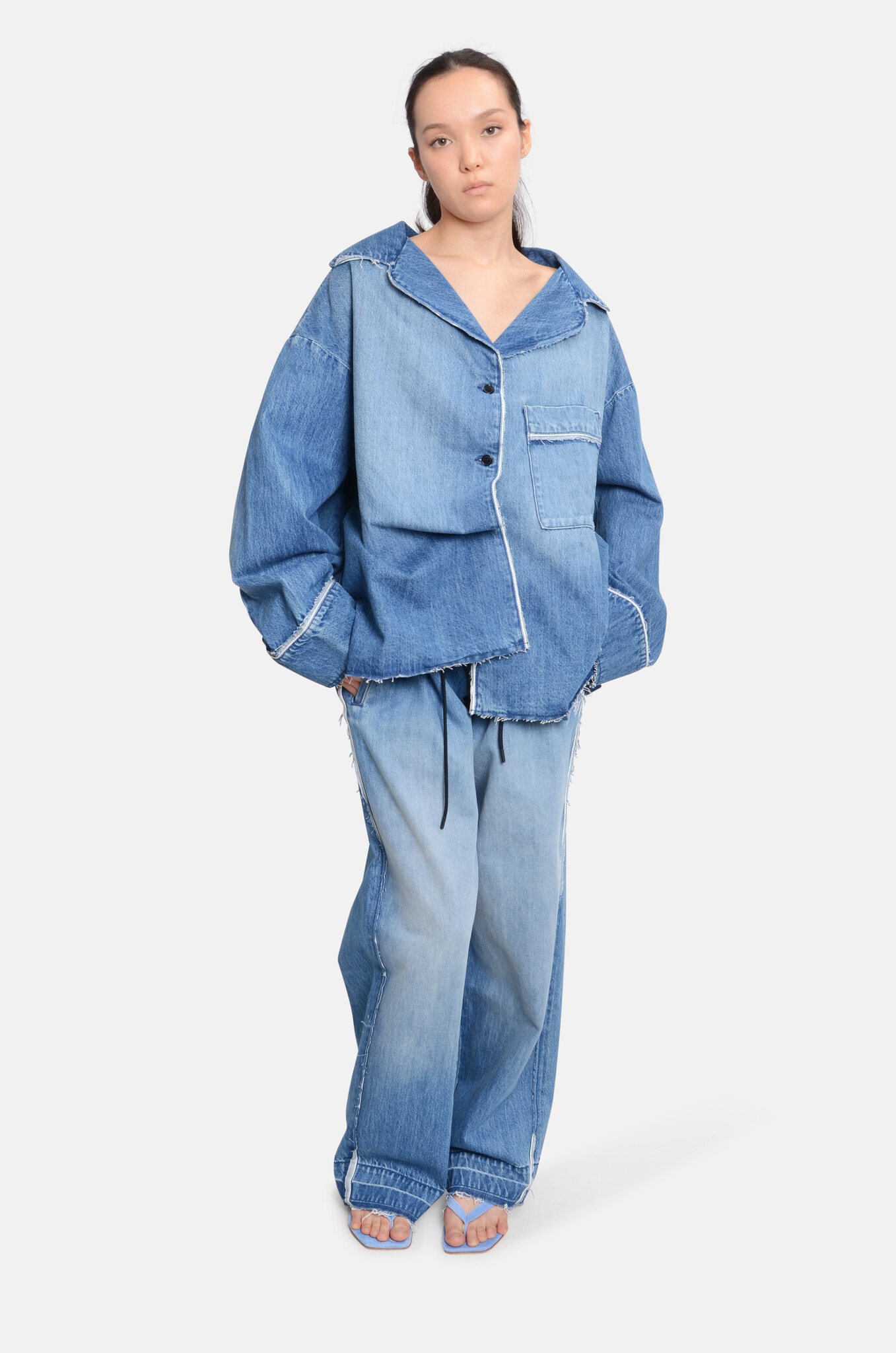 Christina Shirt Blue Washed Denim-6