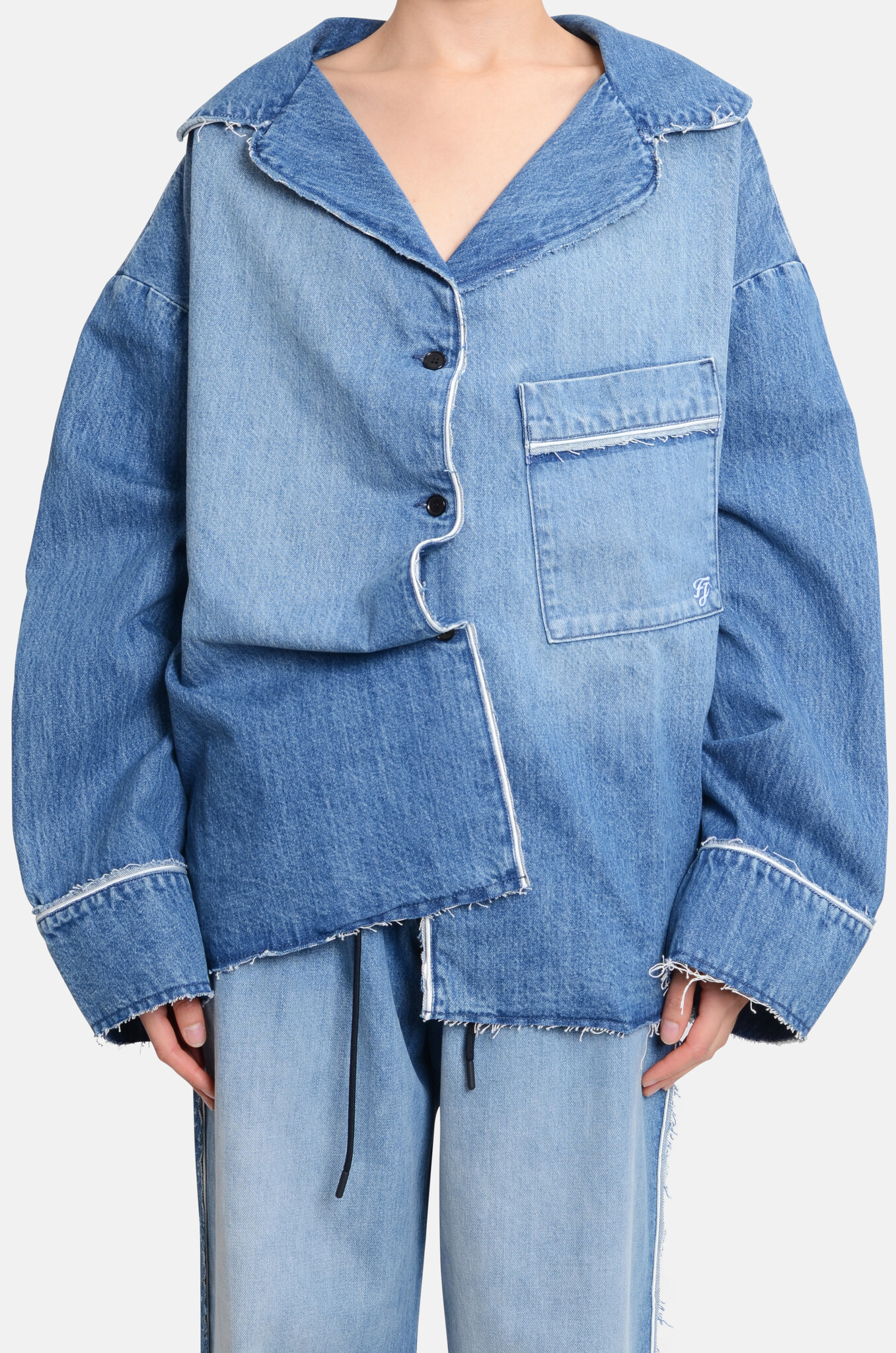 Christina Shirt Blue Washed Denim-1