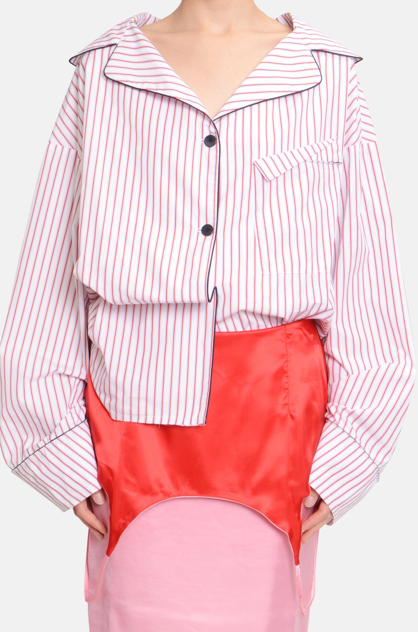 Christina Shirt Red & White Stripes-5