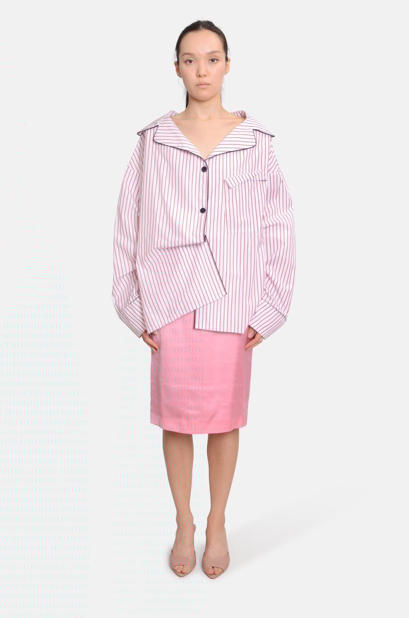 Christina Shirt Red & White Stripes-2