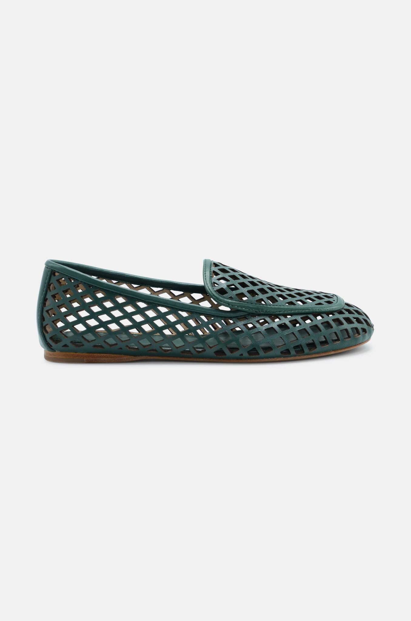 Bruna Loafers in Bottle Green-1