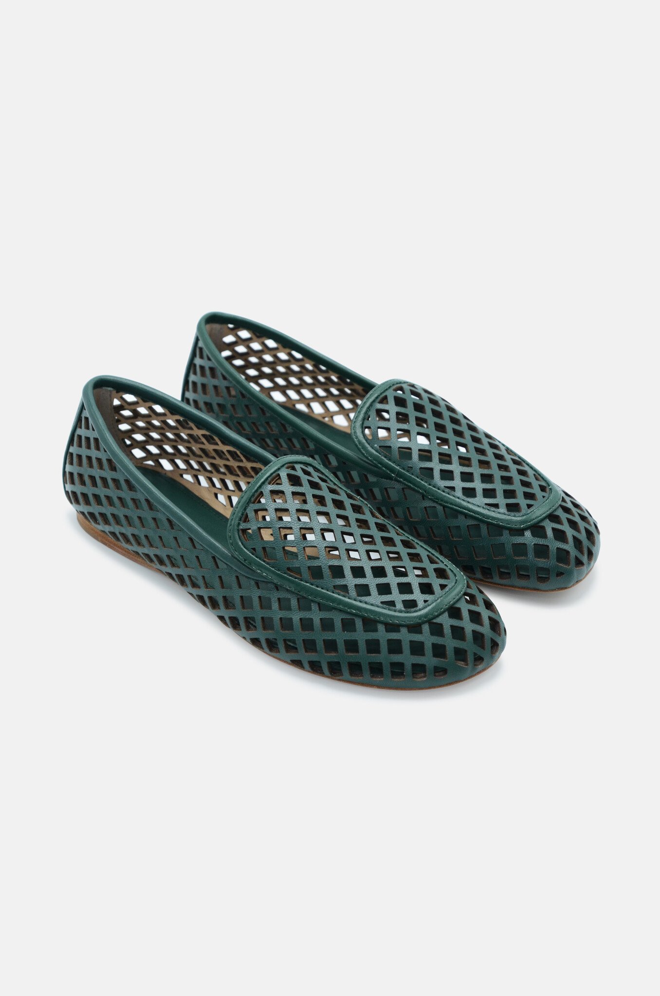 Bruna Loafers in Bottle Green-2