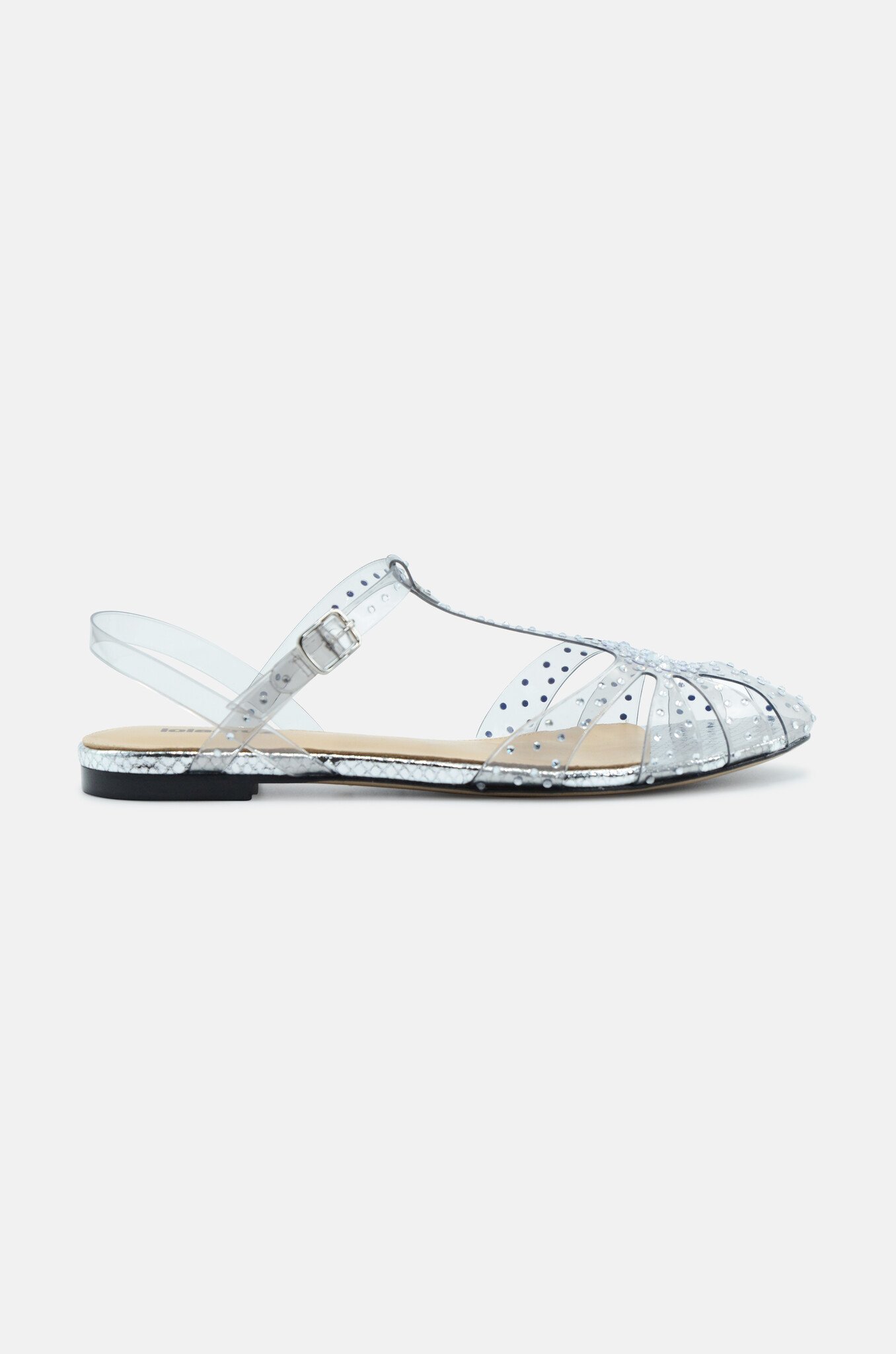 Catalina Flat Sandals Silver-1
