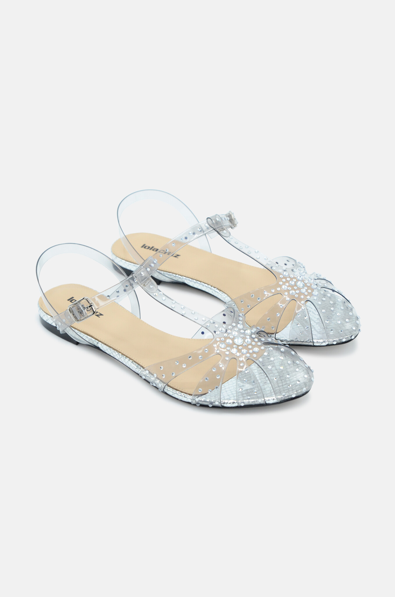 Catalina Flat Sandals Silver-2