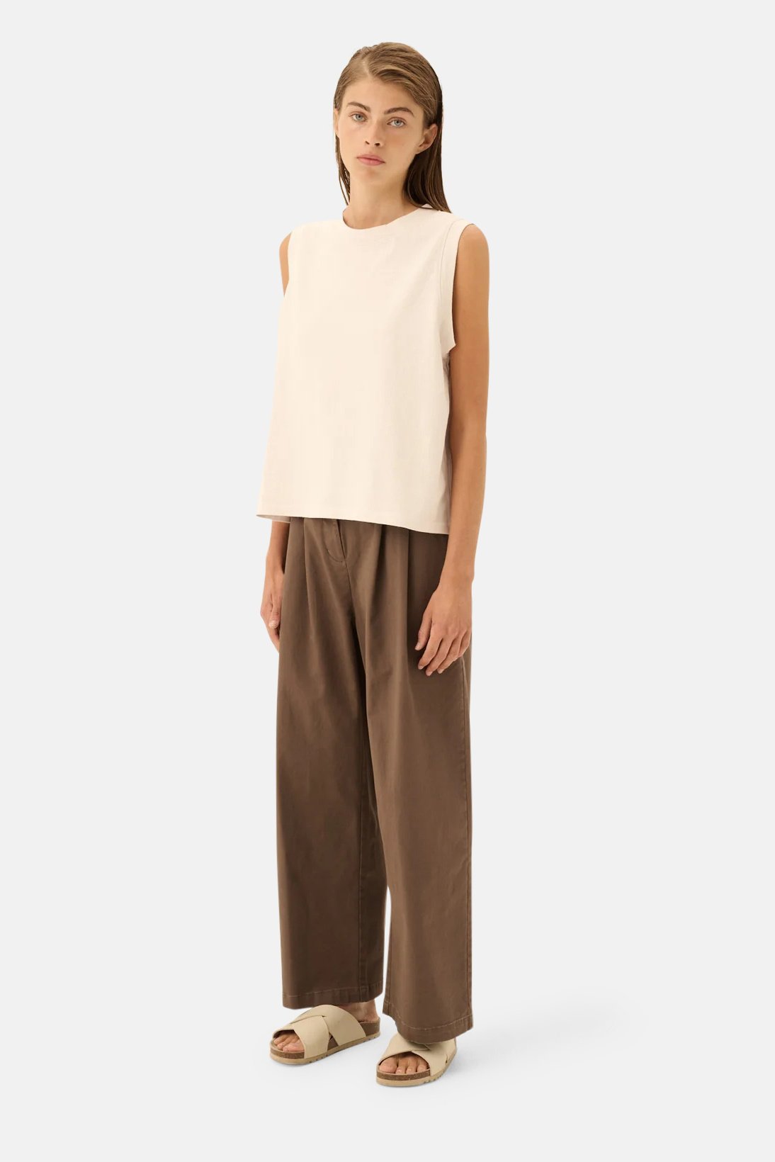 Taina Top in Parchment White-2