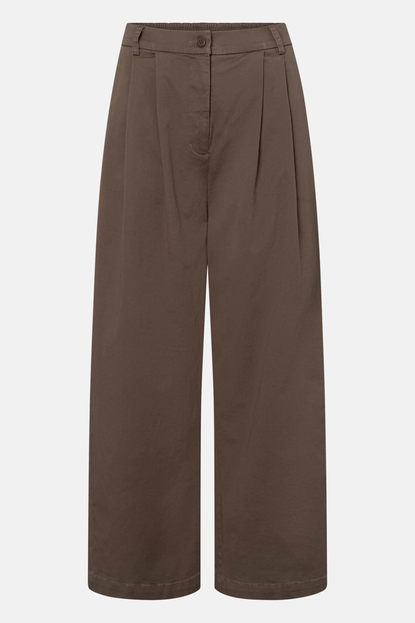 Prudie Twill Pants in Malt Brown-1