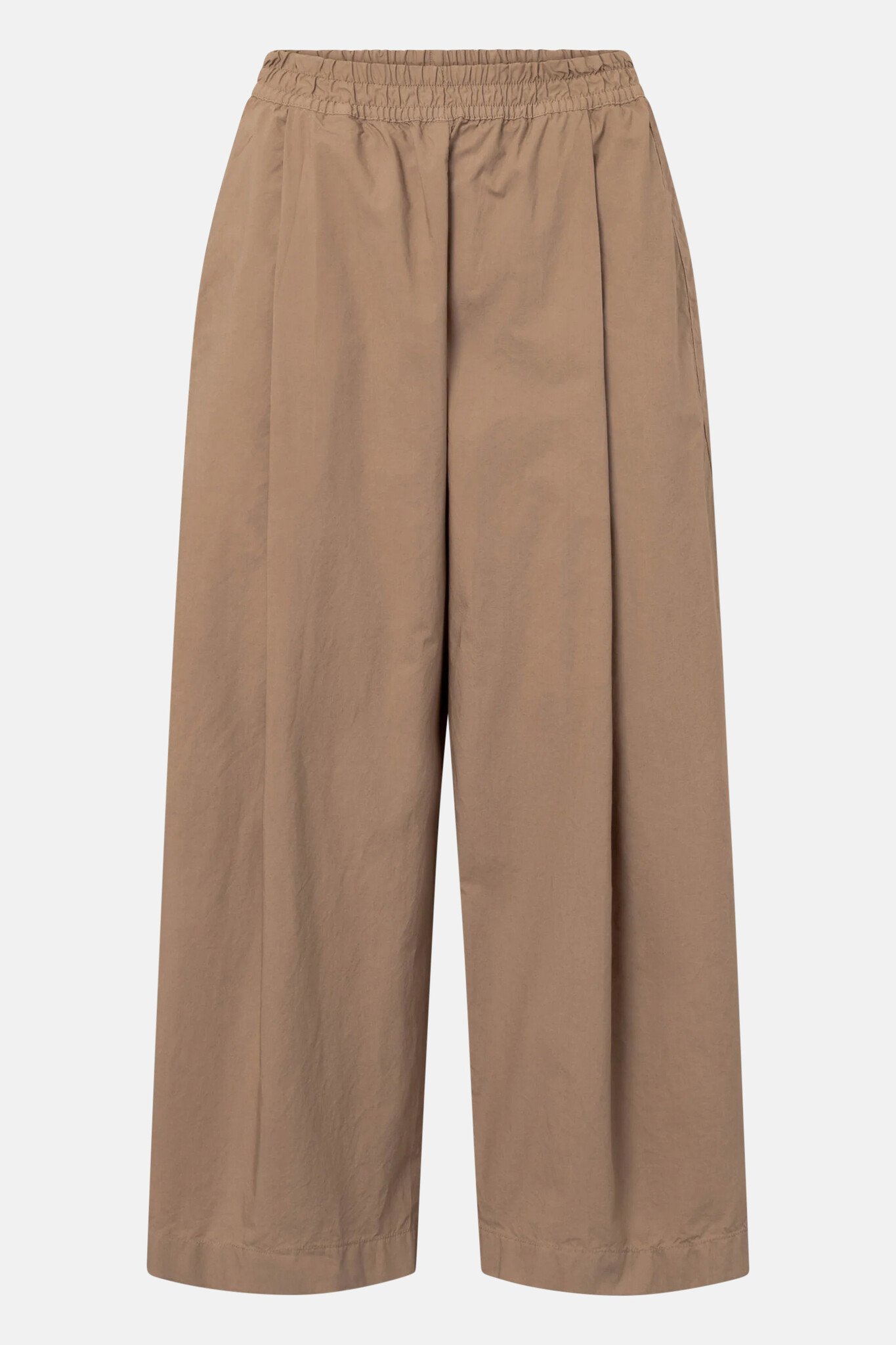 Pia Poplin Pants in Mocha-1