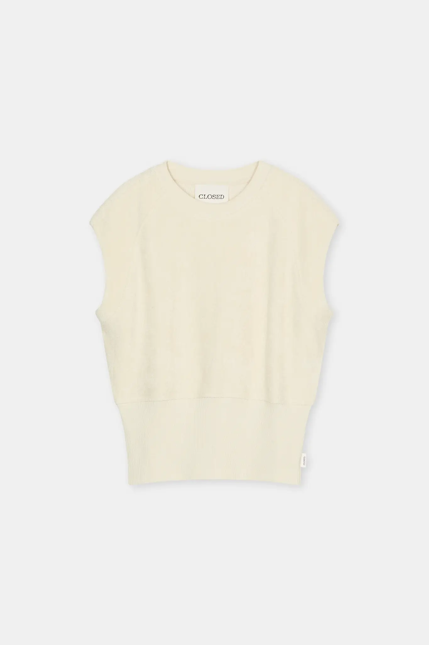 Fitted Terry Top in Witherit Beige-1