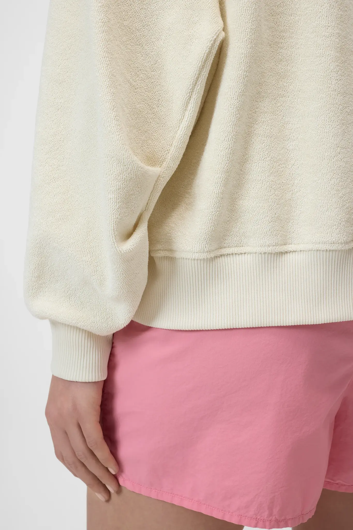 Relaxed Terry Sweatshirt Witherit Beige-4