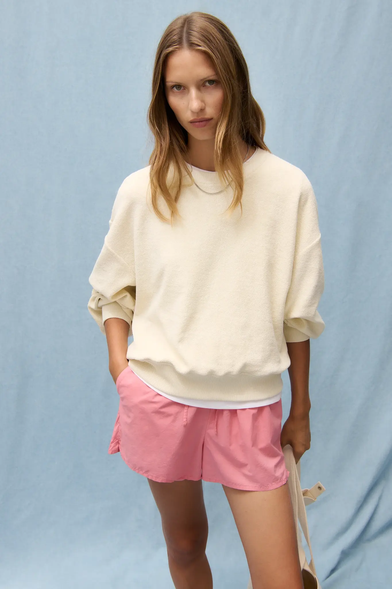 Relaxed Terry Sweatshirt Witherit Beige-5