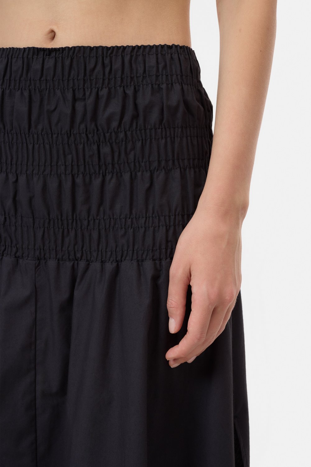 Gathered Skirt Black-4