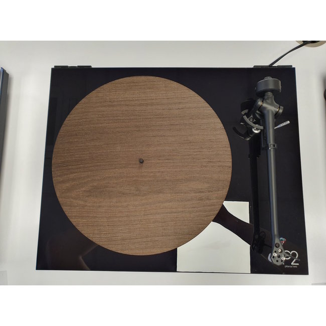 Sonic Voice hout/leren platenspeler mat