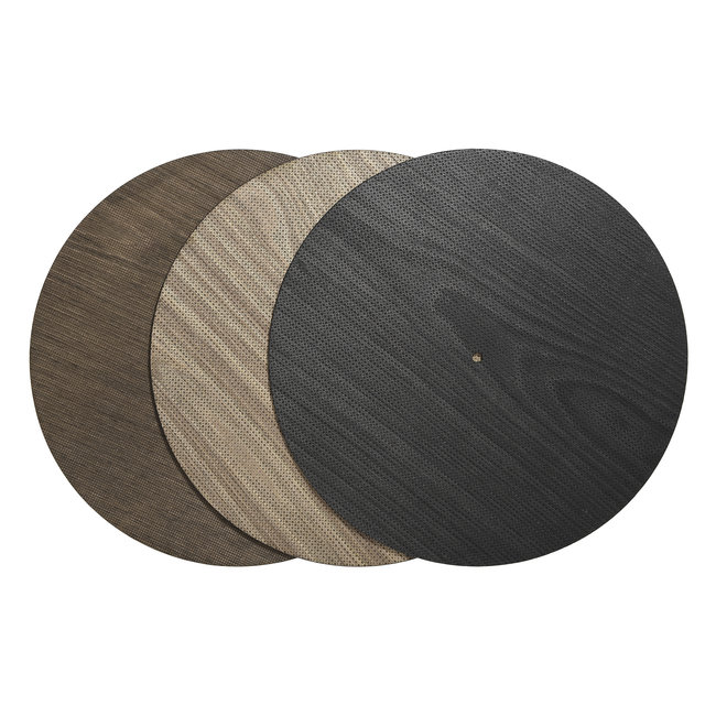 Sonic Voice hout/leren platenspeler mat