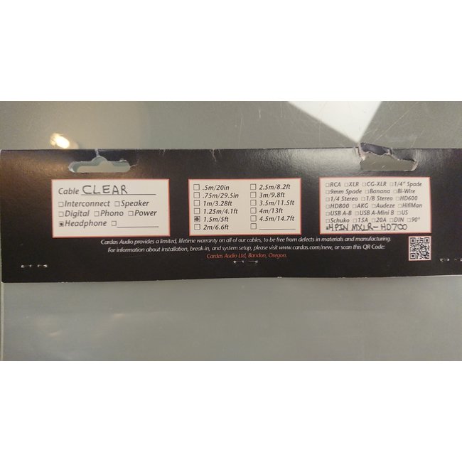 Cardas Clear Headphone cable 1.5m 4 pin MXLR-HD700