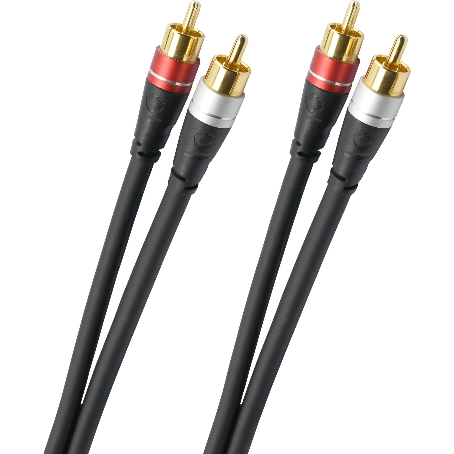 OEHLBACH BEAT - stereo audiokabel - RCA-kabelset voor cd-speler en versterker (effectieve afscherming & OFC-koper) - blauw - 50cm