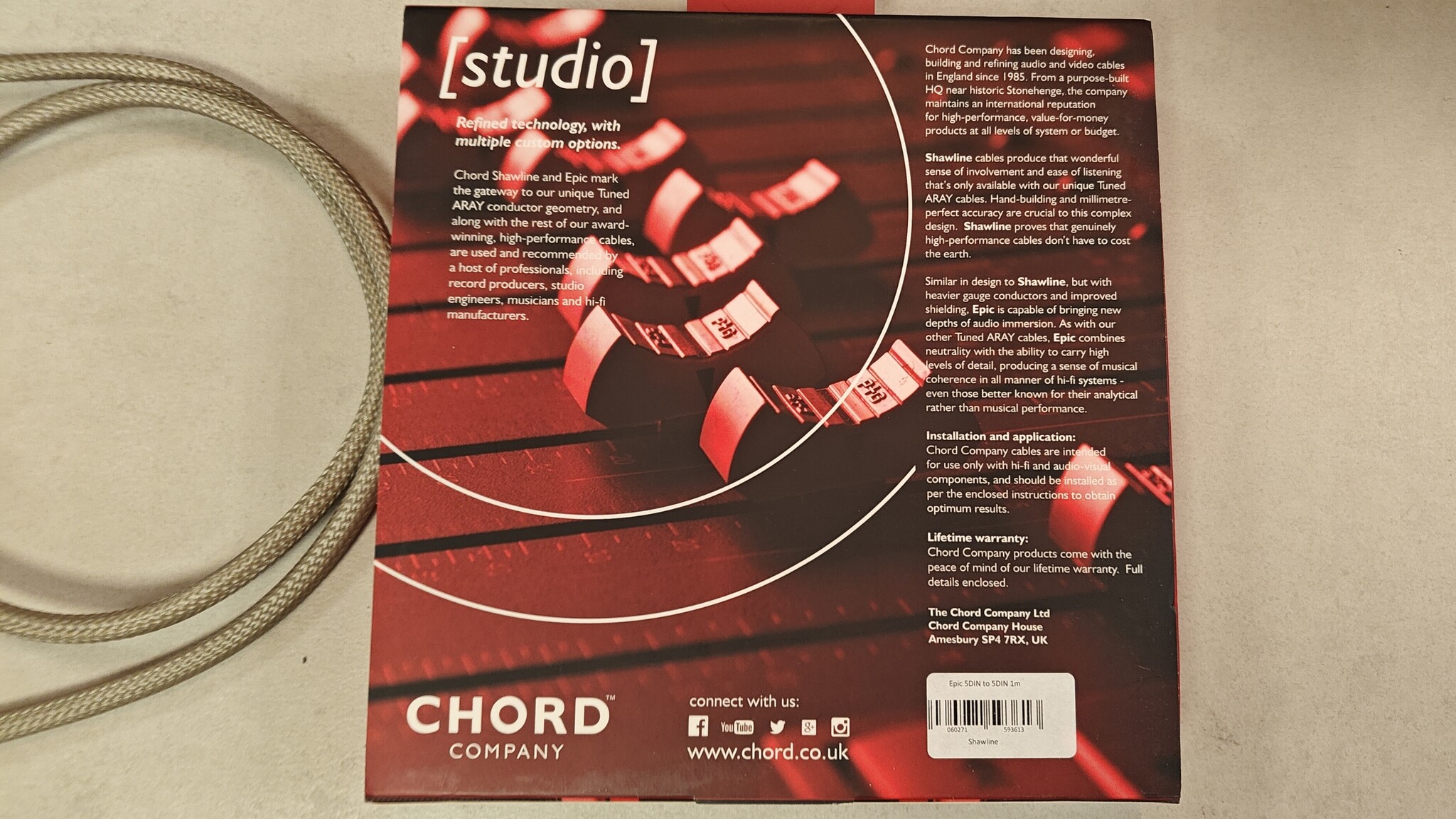 Chord Epic DIN-DIN 1m Interconnect Occasion (2020)