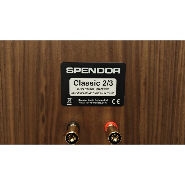 Spendor Classic 2/3 Luidsprekerset met Classic 2/3 stands Walnoten Occasion (12-2023)