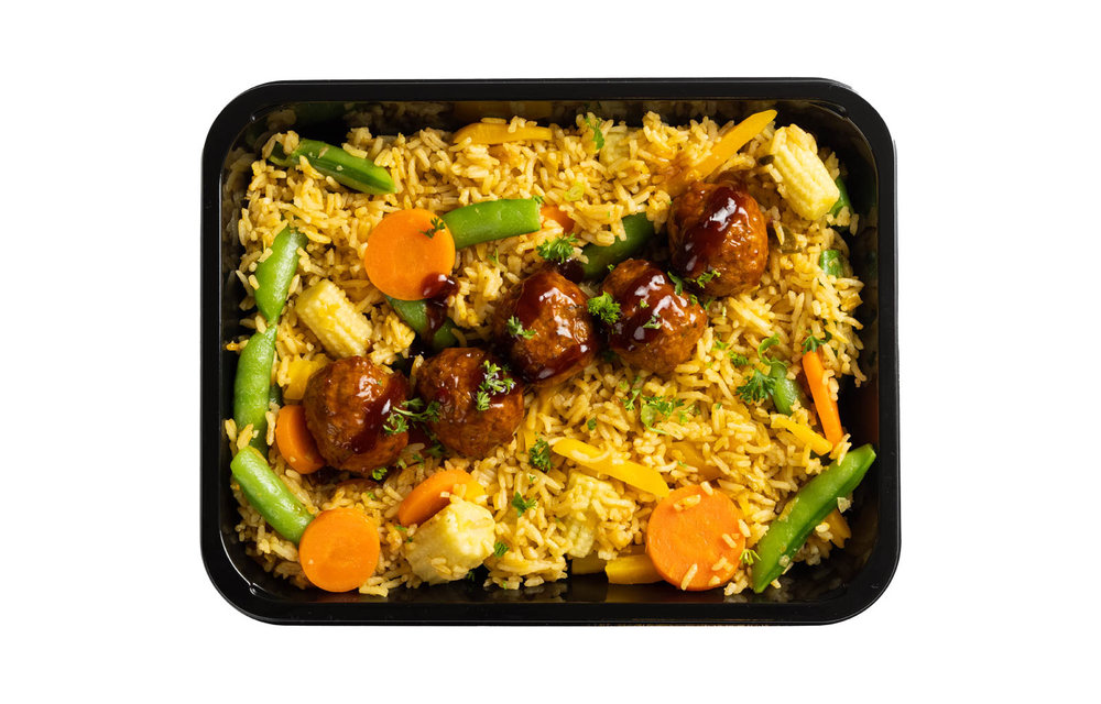 Spiermassa - Nasi Goreng-Spicy Kipballetjes