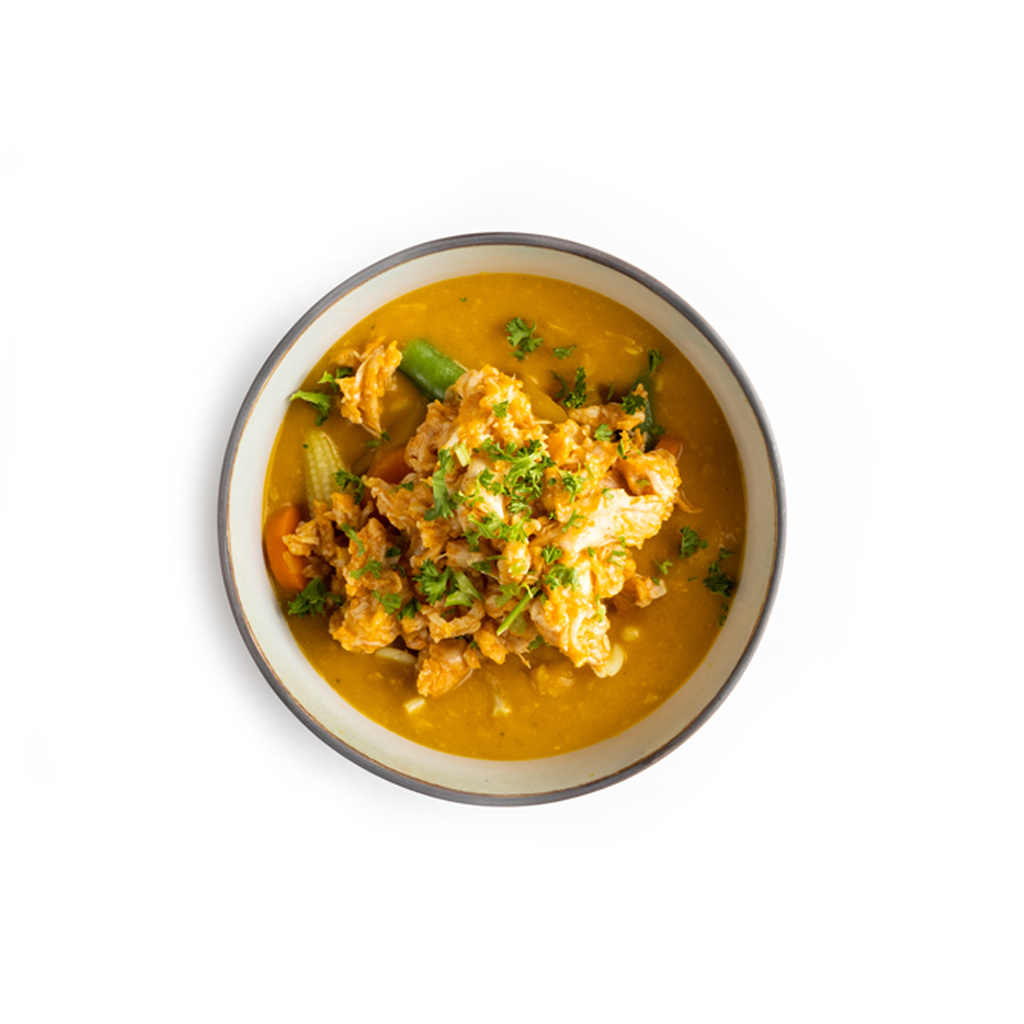 Thaise Rode Curry Soep met Kip