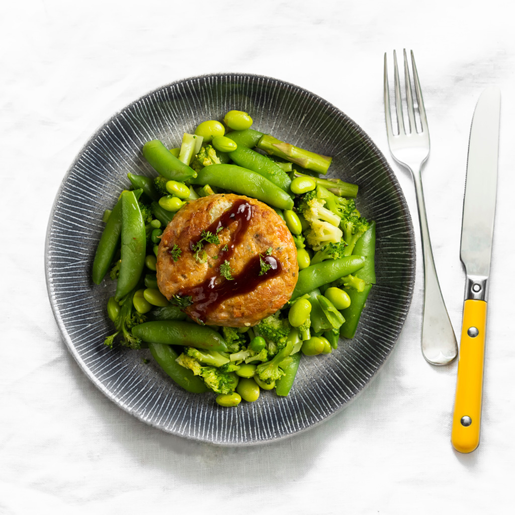 Afvallen: Kipburger - Wok verde