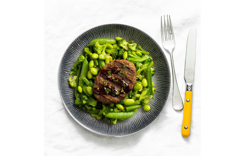 Afvallen: Rundburger - Wok verde