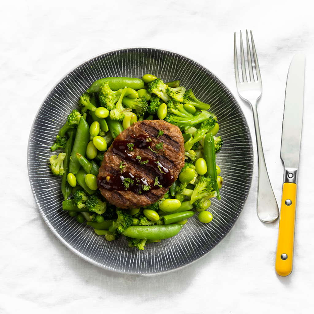 Afvallen: Rundburger - Wok verde