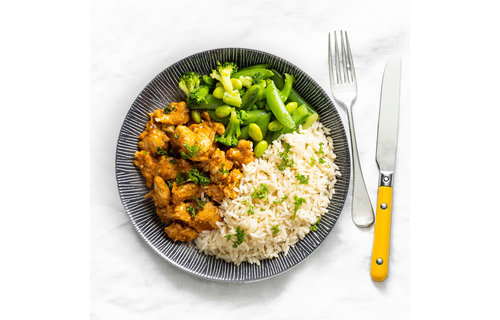 Droogtrainen: Teriyaki kip - Basmati - Wok verde