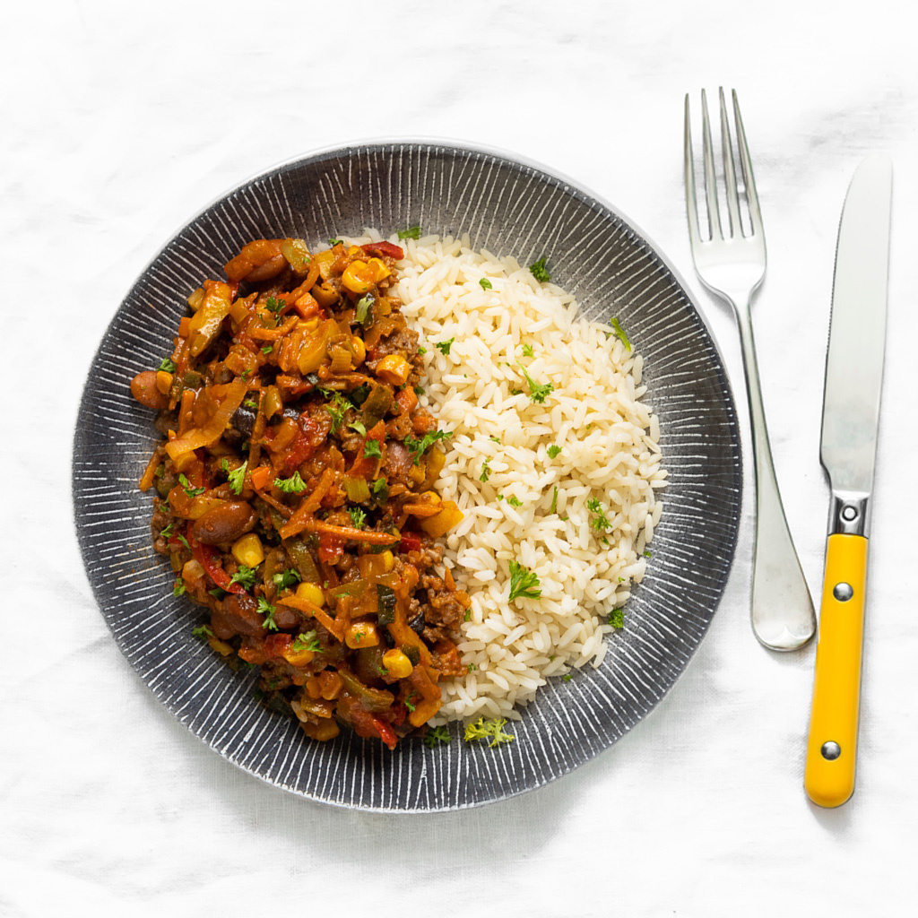 Droogtrainen: Runder chili - Basmati