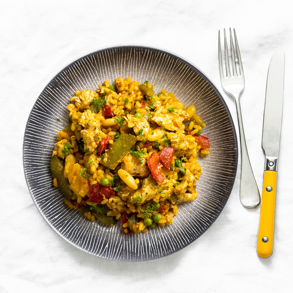 Droogtrainen - Paella Valenciana - Geroosterde kip