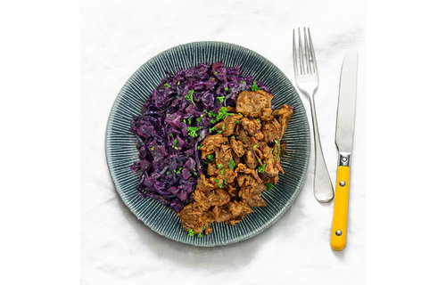 Afvallen: Hollands stoofvlees - Rode kool