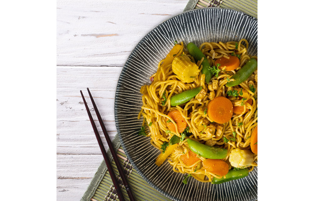 Maleisische Noodles - Wokmix- Sojastukjes
