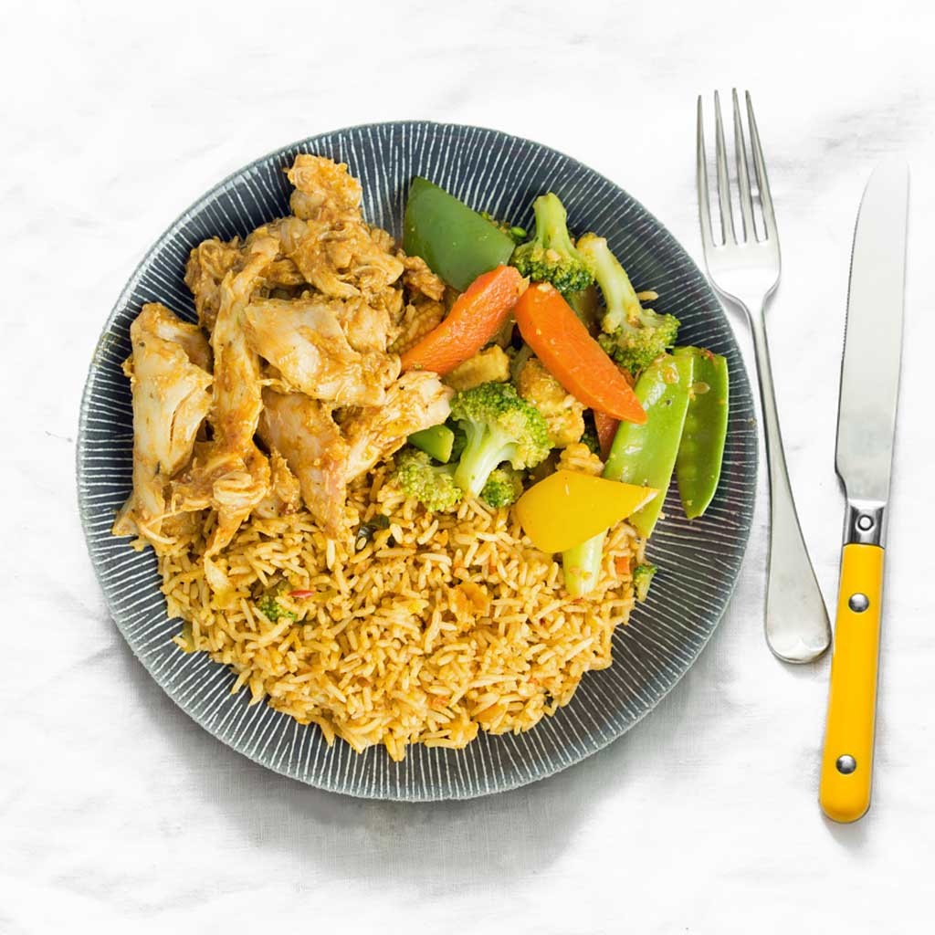 Spiermassa: Nasi goreng - Kip