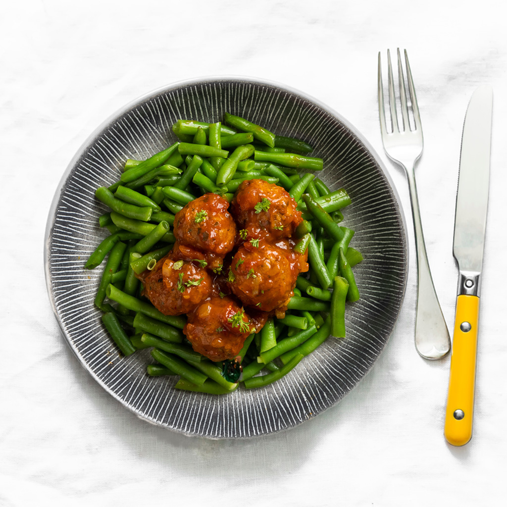 Afvallen: Italiaanse kipballetjes - Bonen - Tomatensaus