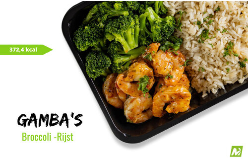 Droogtrainen: Gamba's - Basmati - Broccoli