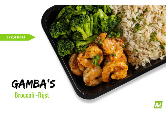Droogtrainen: Gamba's - Basmati - Broccoli