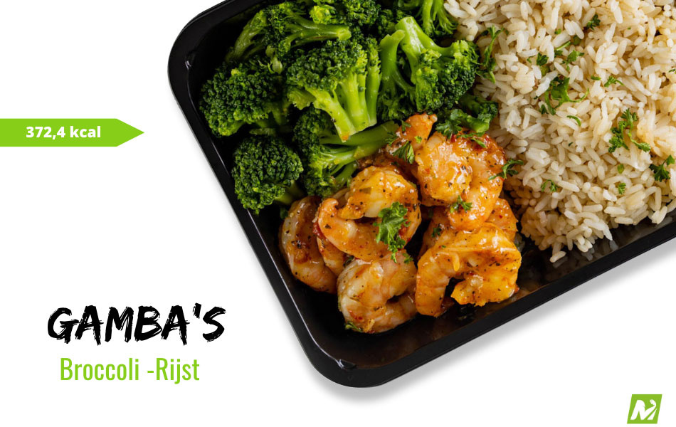 Droogtrainen: Gamba's - Basmati - Broccoli